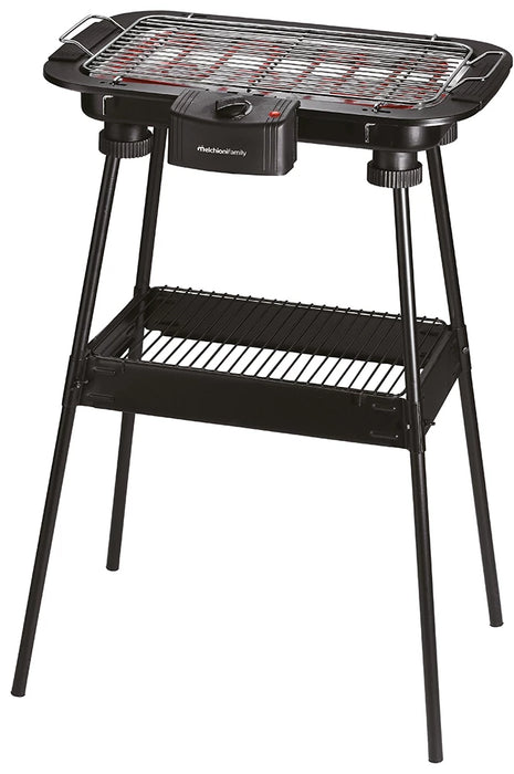 Barbecue Elettrico Piedistallo 38x22cm 2000W Nero