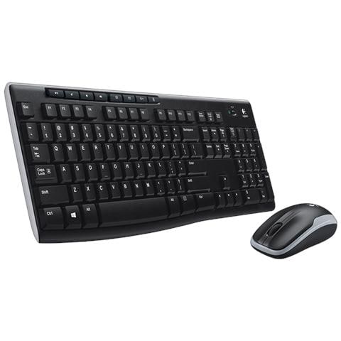 Kit Tastiera e Mouse Senza Fili Nero Logitech MK270