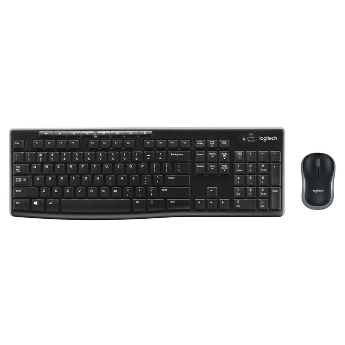 Kit Tastiera e Mouse Senza Fili Nero Logitech MK270