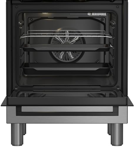 Cucina a Gas 4 Fuochi Forno Elettrico Inox 60x60 cm