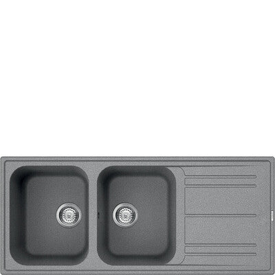 Lavello Reversibile Due Vasche Cemento SMEG LZ116CT
