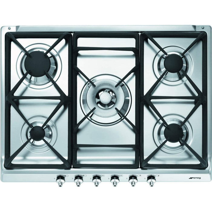 Piano Cottura Incasso Gas 5 Zone 70cm Inox