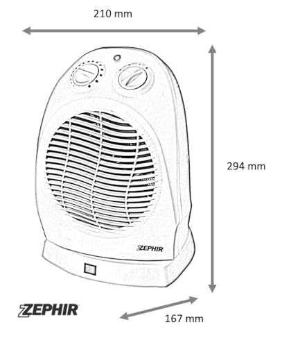 Termoventilatore Oscillante 1000/2000W Bianco
