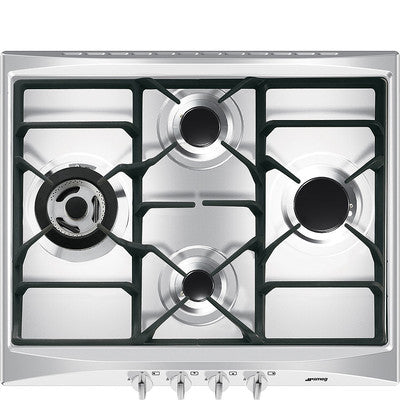 Piano Cottura Incasso Gas 4 Zone 60cm Inox