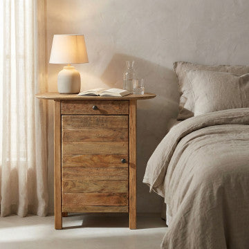 Mobiletto in pino riciclato, 75x35x76 cm, colore marrone, peso 15 kg