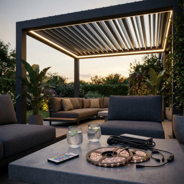 Striscia LED Multicolor Pergola Bioclimatica 3x3 con Telecomando