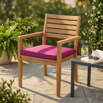 Cuscino seduta sfoderabile idrorepellente poliestere 45x50x4 cm