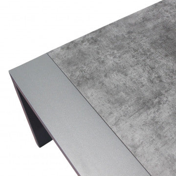 Salotto tre posti in laminato HPL e alluminio con cuscini inclusi