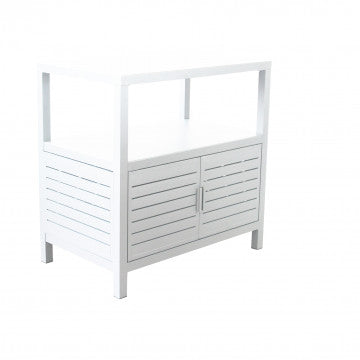 Mobiletto in alluminio verniciato bianco 90x55x90 cm peso 24 kg
