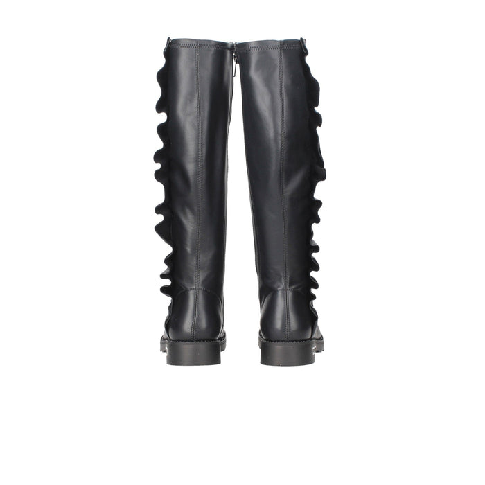 Stivali Zeppelin High 3939 In Pelle Con Cerniera Laterale Gambale Alto 33 Cm Tacco 3 Cm