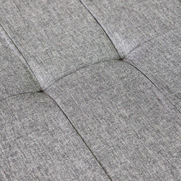 Pouf contenitore rettangolare in tessuto grigio 76x38x38 cm