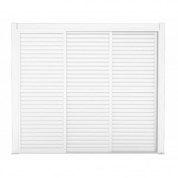 Laterale scorrevole con lamelle orientabili in alluminio 270x238 cm