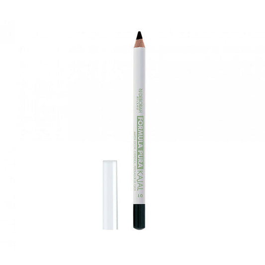 Matita kajal bianca con formula pura, punta nera, design minimalista bianco e nero, ideale per occhi sensibili, SKU: 009755