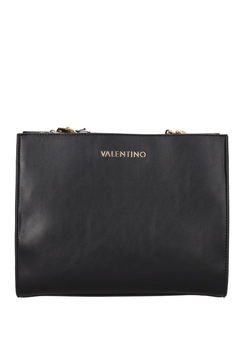 Valentino Bags Borsa A Spalla Hira In Ecopelle Con Chiusura Doppia Cerniera Calamita Tracolla 32x25x14 Cm