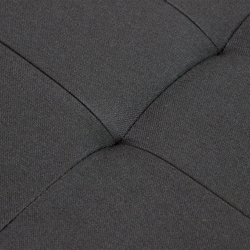 Pouf contenitore rettangolare in tessuto nero 76x38x38 cm