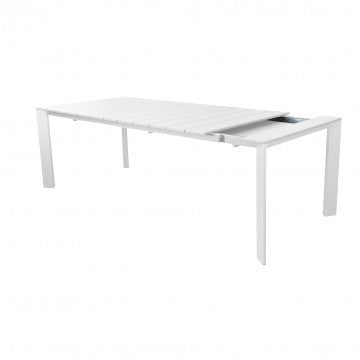 Tavolo alluminio verniciato 165/215 x 85 cm, altezza 75,5 cm