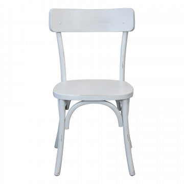 Sedia in polipropilene bianco, dimensioni 45x42x87 cm, peso 5,3 kg