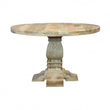 Tavolo rotondo in legno di mango diametro 130 cm altezza 77 cm