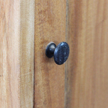 Mobiletto in legno di mogano, 35×30×170 cm, finitura marrone