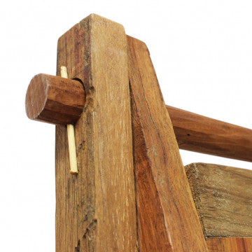 Mobile in legno riciclato marrone, dimensioni 60x50x168 cm