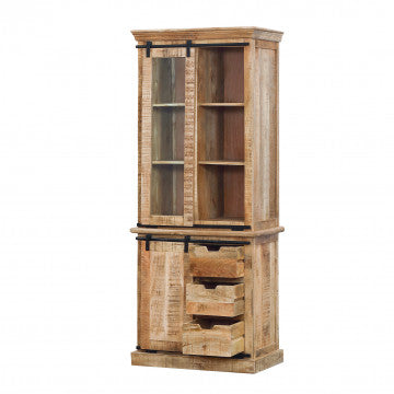 Mobile in legno di mango con 3 ante - 85x50x210 cm