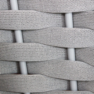 Dondolo in alluminio e corda con cuscini rivestimento TPU idrorepellente