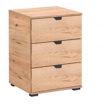 Comodino 45x40x63 cm truciolare bilaminato rovere chiaro