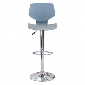 Sgabello regolabile metallo e plastica grigio cm 39,5 x 44,5 x 58/78 h