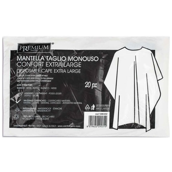 XANITALIA PREMIUM MANTELLA TAGLIO MONOUSO POLITILENE 20 PEZZI