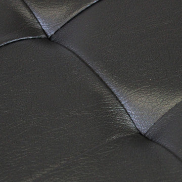 Pouf contenitore quadrato in ecopelle nero 38x38x38 cm