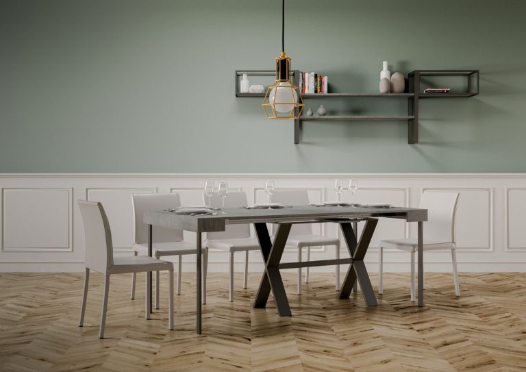Itamoby Consolle allungabile Xenia con Telaio Antracite