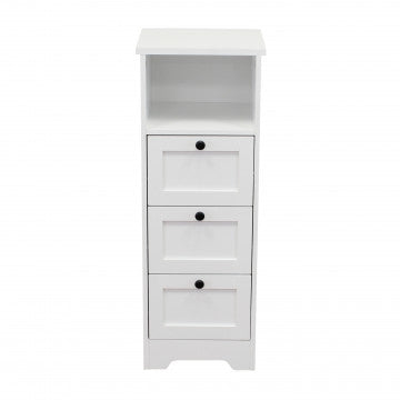 Mobiletto in legno bianco con dimensioni 81,5 x 30 x 30 cm