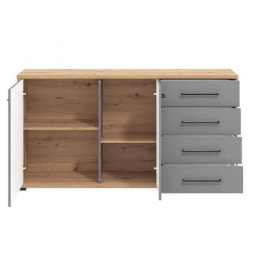 Mobile Lisabon rovere artigiano e grigio grafite 161,5x40x84 cm