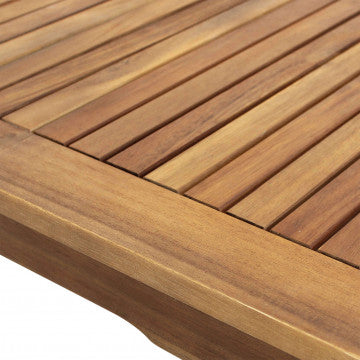 Tavolo quadrato 80x80 cm in legno di acacia massiccio spessore 22 mm
