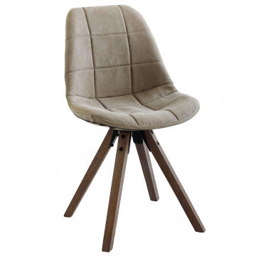 Sedia in legno di quercia con seduta in PVC, dimensioni 48x44x84 cm