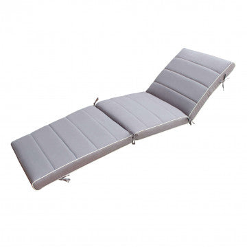 Cuscino lettino grigio poliestere sfoderabile idrorepellente 185x57 cm
