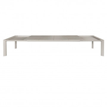 Tavolo alluminio verniciato grigio sabbia 260-400x110 cm altezza 75