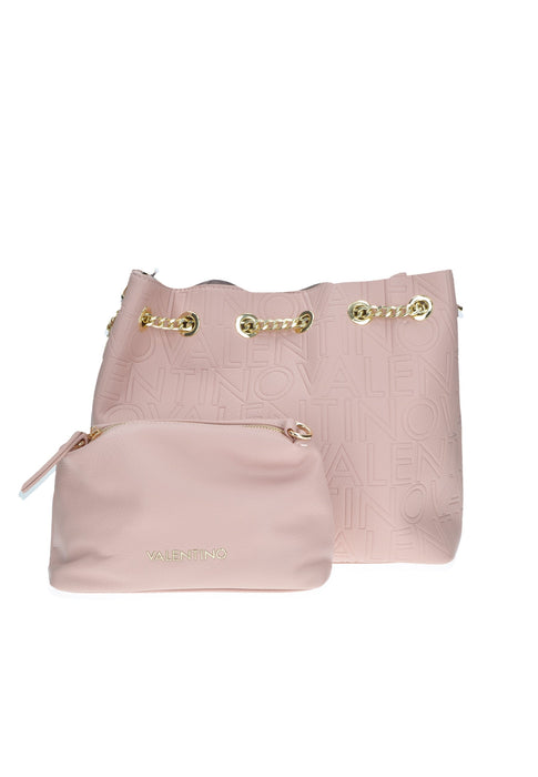 Valentino Bags Sacca Pansy Ecopelle Con Pochette Interna e Due Tracolle Tessuto ed Ecopelle Dimensioni 32x25x13 cm