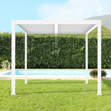 Pergola bioclimatica 3x3 in alluminio con lamelle orientabili