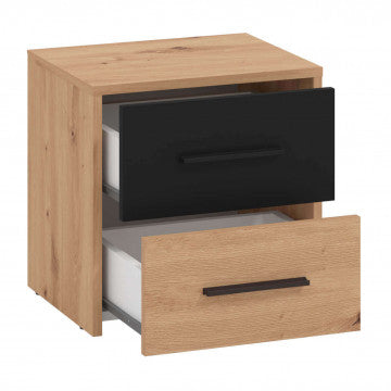 Comodino Varadero in truciolare bilaminato rovere chiaro 42x33,2x42,1 cm