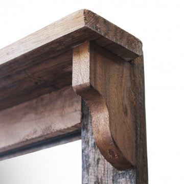 Mobile entrata legno riciclato 60x30x180 cm colore marrone