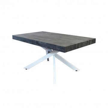 Tavolo allungabile con piano MDF melaminico effetto legno 160/240x90 cm