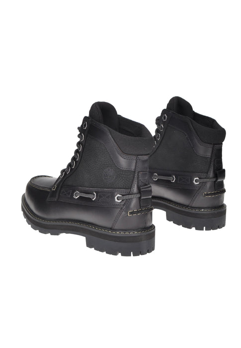 Timberland Britton Road Stivali In Pelle Con Lacci E Sottopiede Imbottito Fondo In Gomma