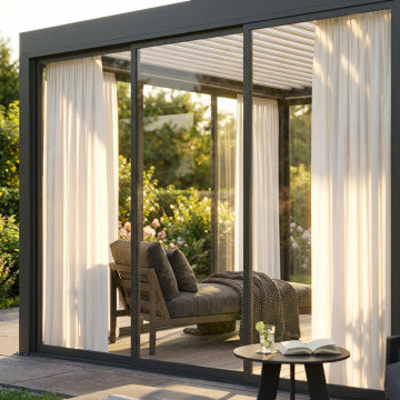 Tenda da interno per pergola bioclimatica, poliestere bianco 370x238 cm
