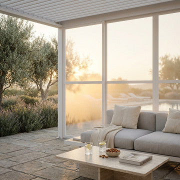 Laterale policarbonato per pergola bioclimatica 370x238 cm bianco