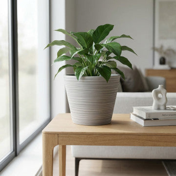 Vaso in fibra sintetica colore antracite diametro 35 cm altezza 33 cm