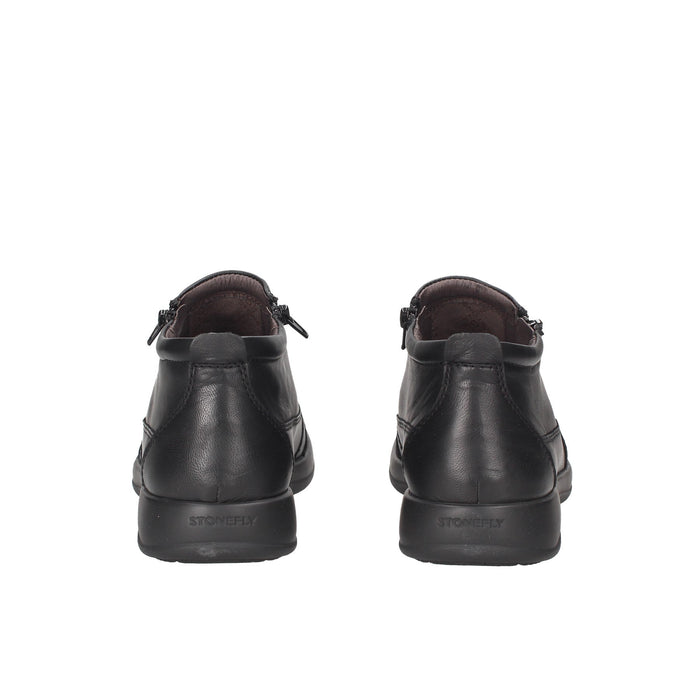 21351324 Accollato Stonefly Scarpe In Pelle Con Chiusura A Doppia Cerniera Sottopiede Imbottito Fondo Gomma Altezza 3Cm