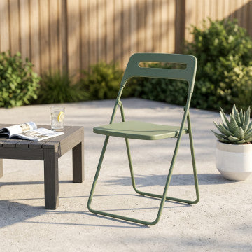 Sedia impilabile in polipropilene - 40x43x78 cm - Verde
