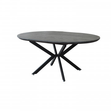 Tavolo rotondo allungabile 120-160 cm piano melaminico struttura metallo