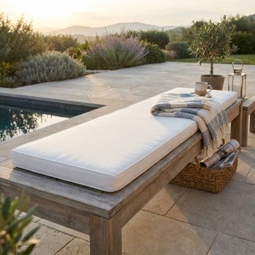 Cuscino sfoderabile idrorepellente in poliestere 110x45 cm spessore 4